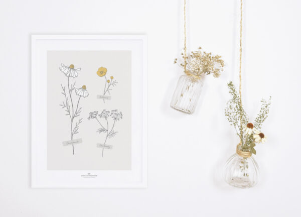 Lilipinso Chamomile Muursticker XL - Flowers Braid