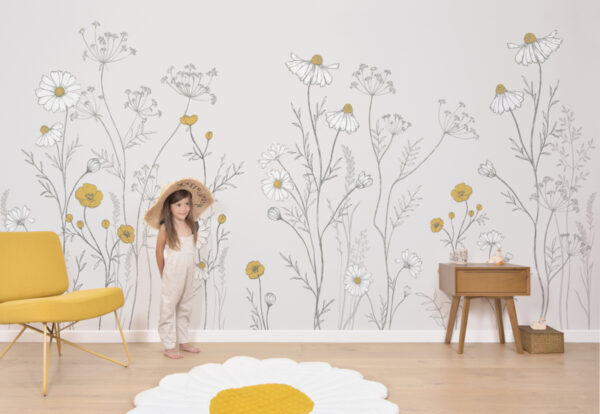 Lilipinso Chamomile Muursticker XL - Flowers Braid