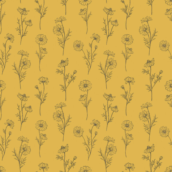Lilipinso Chamomile Behang - Chamomile Yellow (op=op)