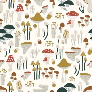 Lilipinso Behang Sample Forest Happiness Behang - Mushrooms