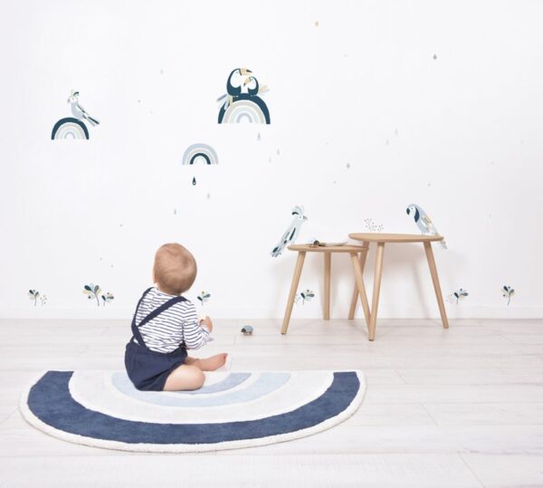 Lilipinso Paradisio Muurstickers MINI - Mini Geo Blue and Grey (op=op)