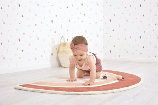 Lilipinso Behang Sample Paradisio Behang - Rainbows Pink and Orange