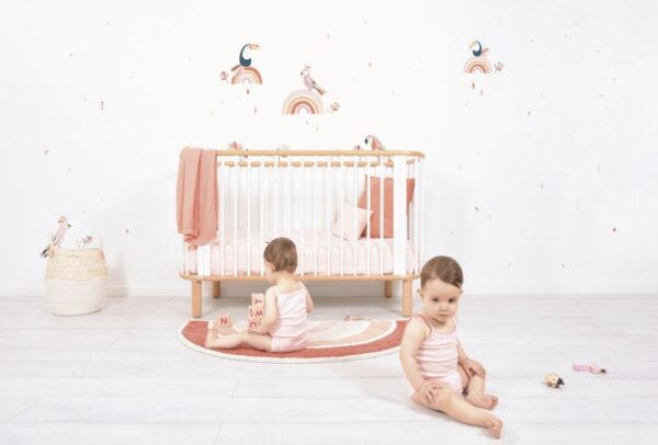Lilipinso Behang Sample Paradisio Behang - Rainbows Pink and Orange