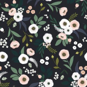 Lilipinso Behang Sample Wonderland Behang - Flowers Dark (H0538)