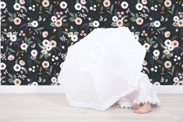 Lilipinso Wonderland Behang - Flowers Dark