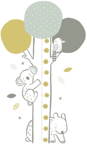 Lilipinso Australia Muursticker Meetlat - Boom green/blue (S1207)