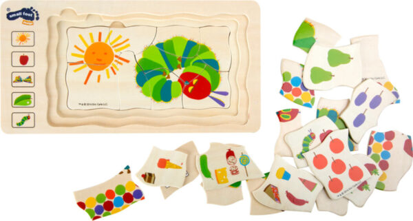 Small Foot Educate Rupsje Nooitgenoeg - Laagjes Puzzel + 3jr