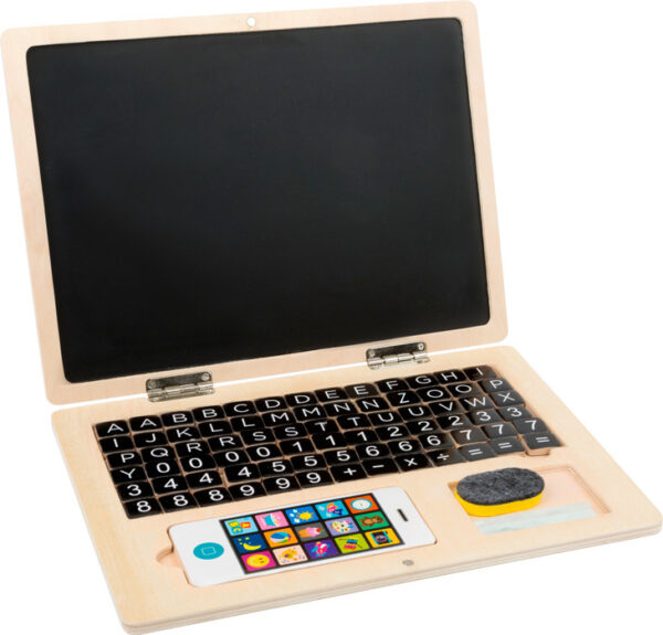 Small Foot Houten Laptop met Magnetisch Krijtbord + 6jr