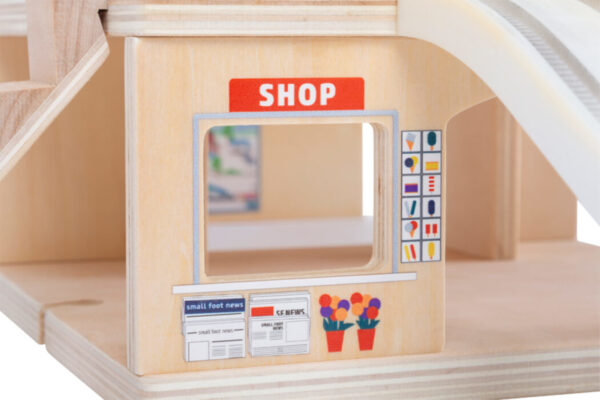 Small Foot Houten Trein Station met Accessoires + 3jr