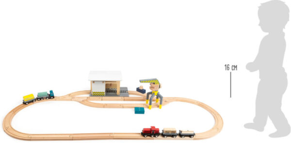 Small Foot Houten Trein Vracht Depot met Accessoires + 3jr