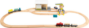 Small Foot Houten Trein Vracht Depot met Accessoires + 3jr