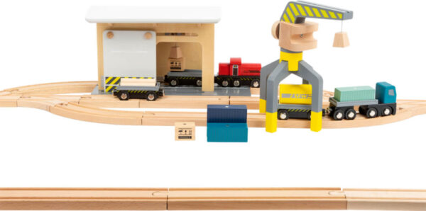 Small Foot Houten Trein Vracht Depot met Accessoires + 3jr