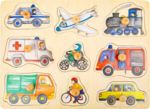 Small Foot Educate Puzzel Voertuigen in de Stad + 1jr