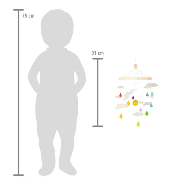 Small Foot Baby Mobiel - Regenboog Druppels