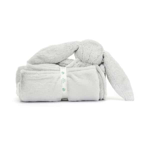Jellycat Bashful Silver Bunny Blankie 670983152227 BLNK4BS