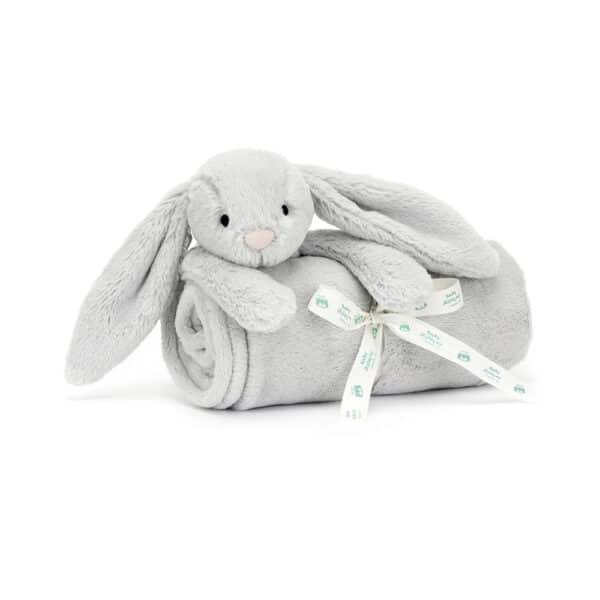 Jellycat Bashful Silver Bunny Blankie 670983152227 BLNK4BS