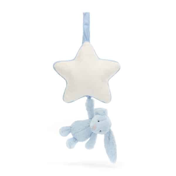 Jellycat Bashful Muziekdoosje Konijn Blue Bunny 670983153347 - MP4BB
