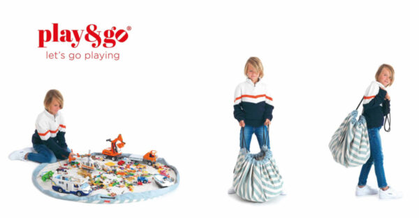 Play and Go Speelgoedkleed en opbergzak - Strepen Groen