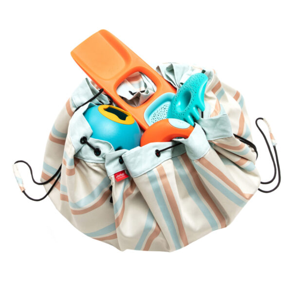 Play and Go Speelgoedkleed en opbergzak - Outdoor Stripes (Waterafstotend!)