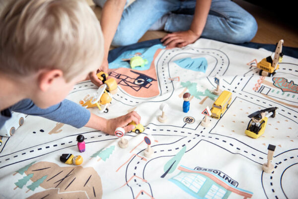 Play and Go Speelgoedkleed en opbergzak - LA Roadmap (dubbelzijdig)