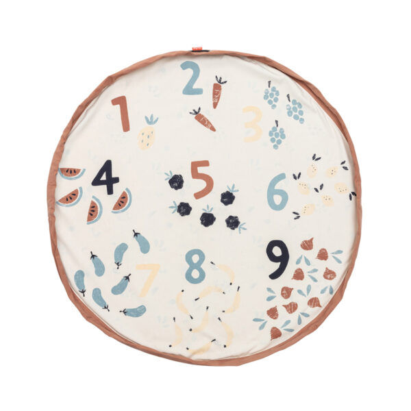 Play and Go Speelgoedkleed en opbergzak - Veggie Numbers (dubbelzijdig)