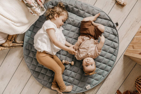 Play and Go Soft Organic 3-in-1 Speelkleed Opbergzak Luiertas - Dusty Blue