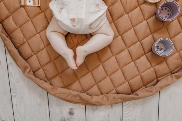 Play and Go Soft Organic 3-in-1 Speelkleed Opbergzak Luiertas - Tawny Brown