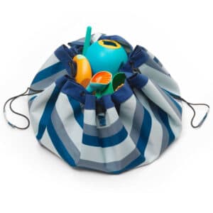 Play and Go Outdoor Opbergtas - Blauw/Groen Gestreept