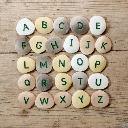 Yellow Door Letter Stenen - Hoofdletters Alfabet (26 stuks) + 2jr