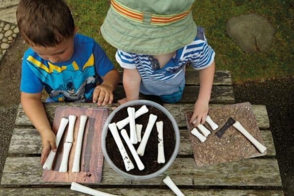 Yellow Door Dinosaurus Botten Match and Measure Activity Kaarten + 3jr