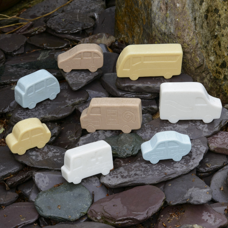 Yellow Door Sensory Play Stenen - Little Lands Voertuigen + 2jr