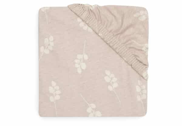 511-501-67042 Jollein Hoeslaken Wieg Jersey Twig Wild Rose (40/50x90cm) 8717329376373