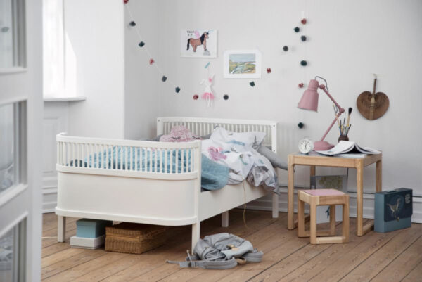 Sebra Junior & Grow Ledikant + Eenpersoons Bed - Wit
