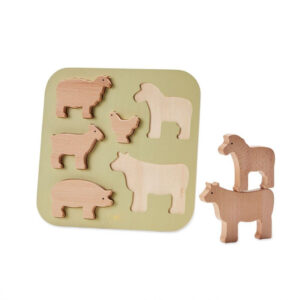 By Astrup Educatieve Houten Puzzel - Boerderij Dieren +1jr