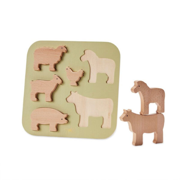 By Astrup Educatieve Houten Puzzel - Boerderij Dieren +1jr