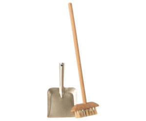 Maileg Bezem en Blik Broom Set Poppenhuis