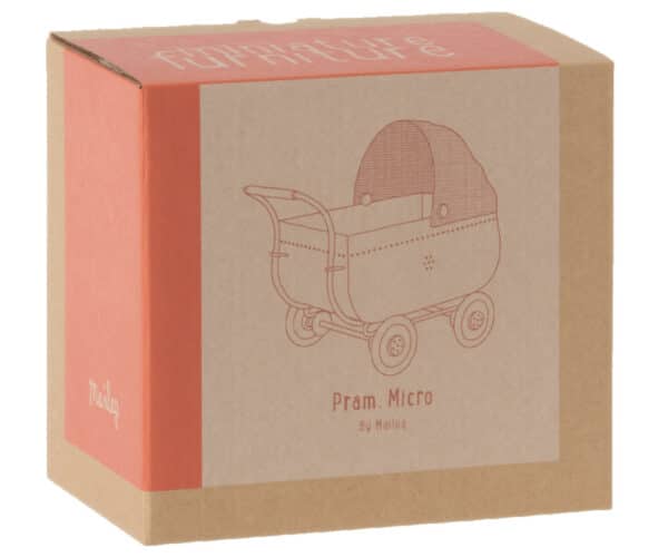 Maileg Poppenhuis Poppenwagen Micro - Roze