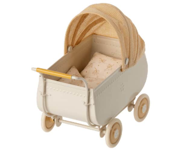 Maileg Poppenhuis Poppenwagen Micro- Geel