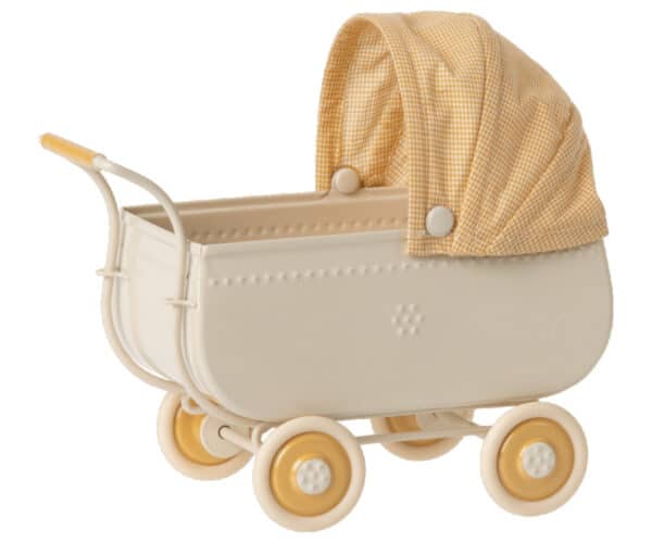 Maileg Poppenhuis Poppenwagen Micro- Geel