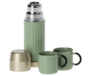 Maileg Poppenhuis Thermosfles met Bekers - Mint Groen