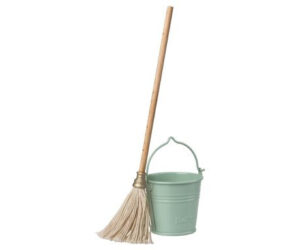 Maileg Emmer en Vloermop Poppenhuis - Bucket and Mop