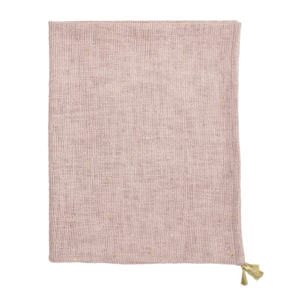Bloomingville Plaid Balder Throw - Rose Cotton