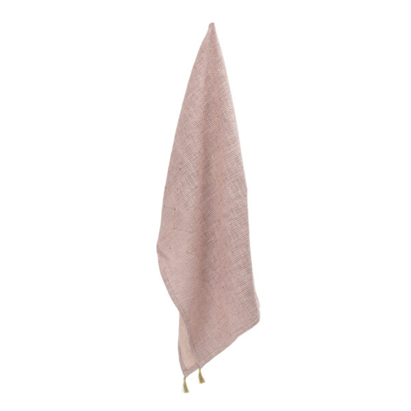 Bloomingville Plaid Balder Throw - Rose Cotton