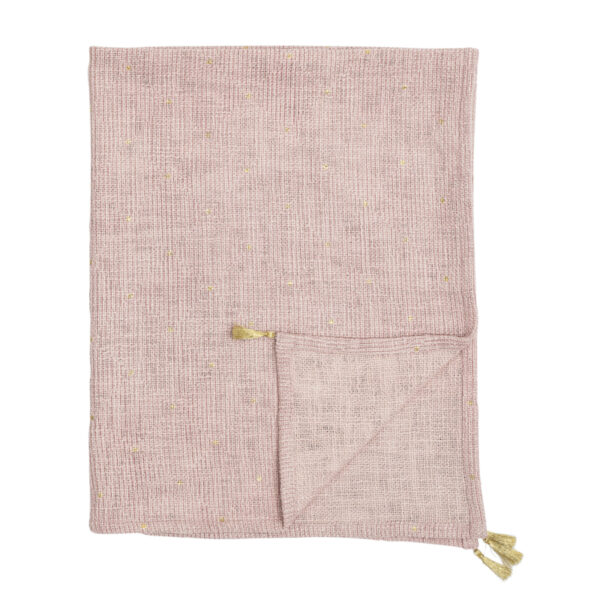Bloomingville Plaid Balder Throw - Rose Cotton