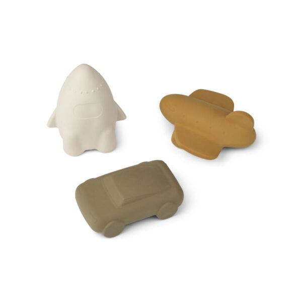 Liewood Badspeeltjes Voertuigen Jacob - Golden Caramel Multi Mix (3 stuks) (op=op)