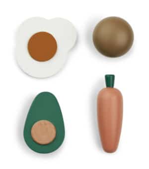 Liewood Houten Eten Fernandes - Garden Green Multi Mix