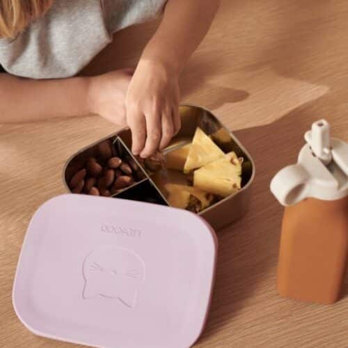 Liewood Lunchtrommel RVS Arthur - Dino Whale Blue