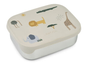 Liewood Lunchtrommel RVS Arthur - Safari Sandy Mix