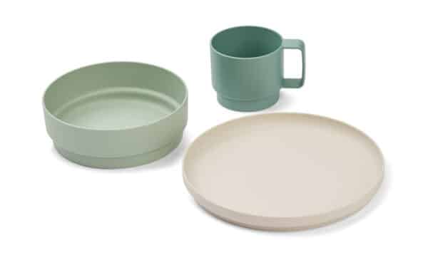 5715335280960 Liewood Kinderservies Set Walt - Dusty Mint Mix - Walt tableware set_LW15911_1059_Dusty mint mix_1-23_2 (1)