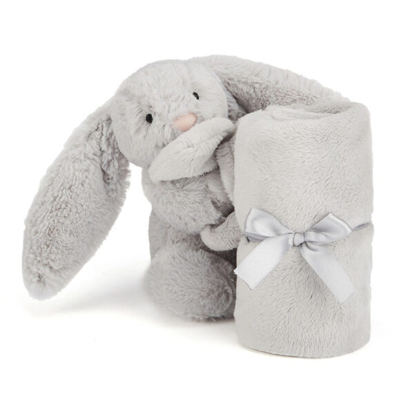 Jellycat Bashful Bunny Silver Soother - Knuffeldoek Konijn